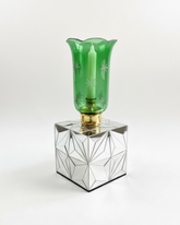 Emerald Star Mirror & Glass Candle Holder