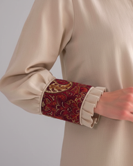 Ivory Persian detail blouse close up sleeve