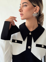 Premium Crepe Monochrome Dress