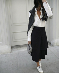 Poplin-Blend Skort