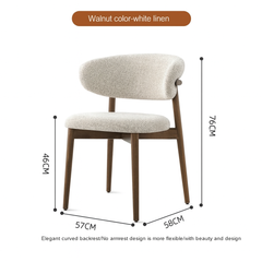 Nordic Dining Chair (Set of 2) – Modern Wood & Fabric Design