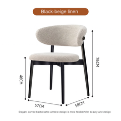 Nordic Dining Chair (Set of 2) – Modern Wood & Fabric Design