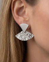 925 sterling silver geometric statement earrings