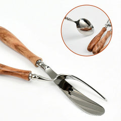 Stainless Steel Cutlery Set with Wooden Handle – 5-Piece Eco-Friendly Flatware