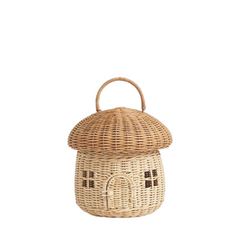 Vintage Rattan Apple/Pear Wall Storage Basket – Eco-Friendly Wicker Organizer
