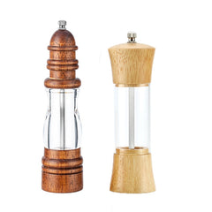 Rustic Wooden Salt & Pepper Grinder – Classic Hand Mill Set