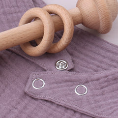 Brown Organic Baby Gift Set – Unique Combination of Teethers, Bib, & Comfort Toys