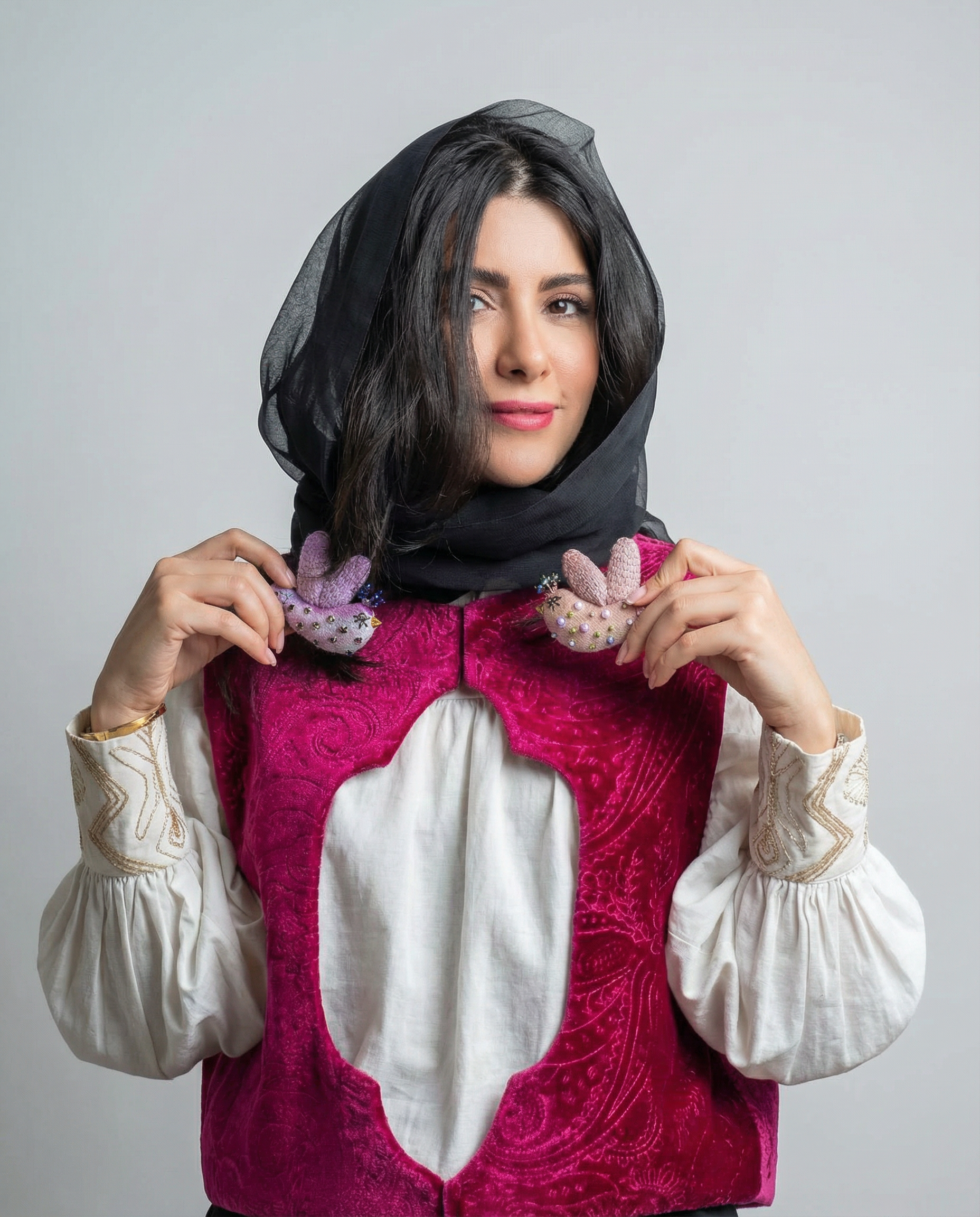 Luxury handmade bird brooch