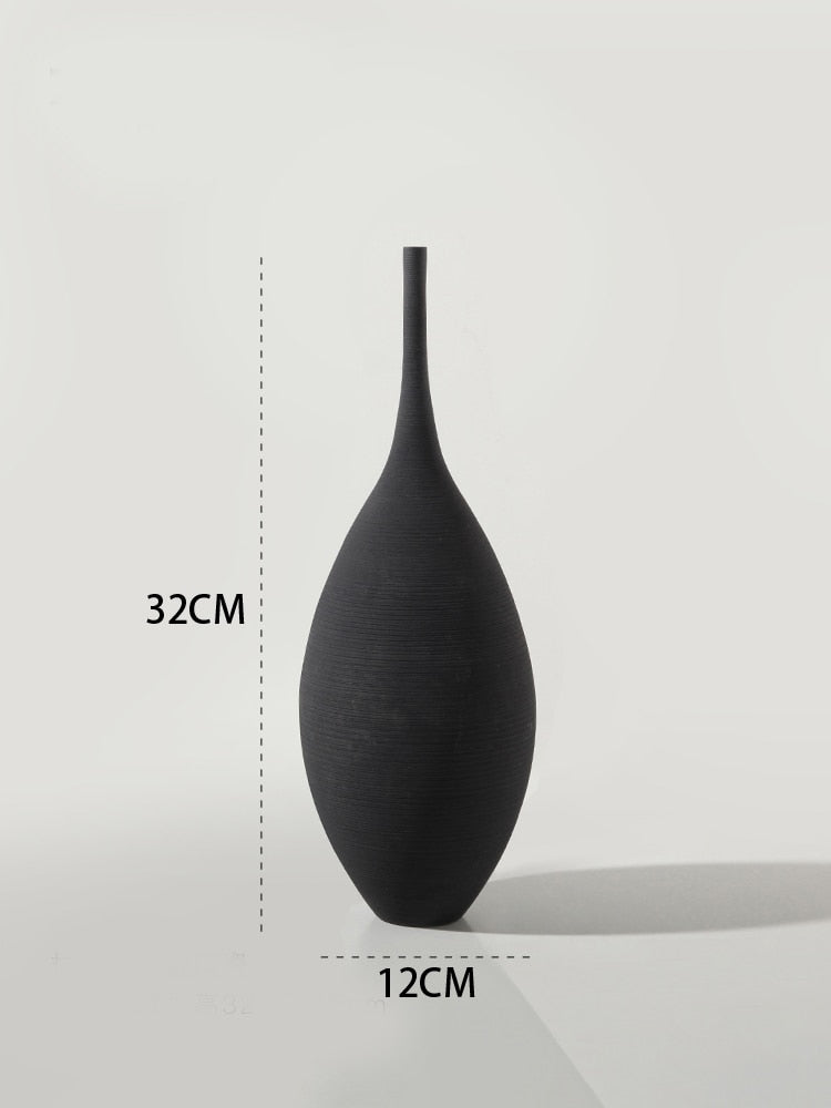 Modern home decor ceramic vase with narrow necks