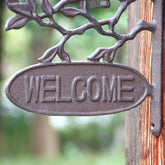 rustic garden wall hanging welcome plaque outdoor decor