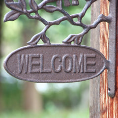 rustic garden wall hanging welcome plaque outdoor decor