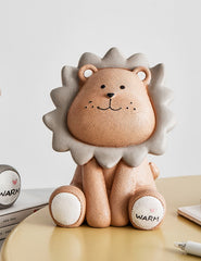 Lion Piggy Bank – Adorable Rubber Coin Saver for Kids & Nurseries