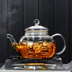 Lumière Bloom Heat-Resistant Glass Teapot
