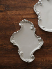 Vintage Lace Ceramic Tray – Handmade Elegance for Your Tabletop