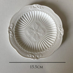 Vintage White Ceramic Plate