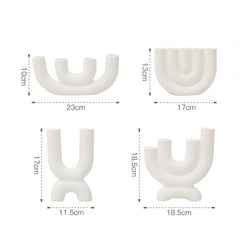 Modern Handmade Ceramic Candlestick Holder – Sculptural Candelabra for Minimalist Homes