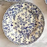 Vintage Blue and White Ceramic Plate, Soup Bowl & Coffee Cup (Sold Individually)