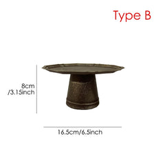 Retro Iron Tray & Stand – Vintage Elegance for Modern Living