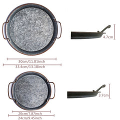 Vintage Wrought Iron Dinner Plate Set – 2pcs