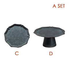 Retro Iron Tray & Stand – Vintage Elegance for Modern Living