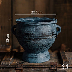 Vintage Nostalgia Ceramic Vases – Handcrafted Tabletop Decor