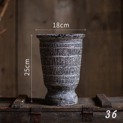 Vintage Nostalgia Ceramic Vases – Handcrafted Tabletop Decor