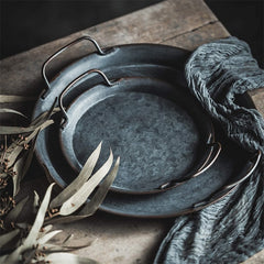 Vintage Wrought Iron Dinner Plate Set – 2pcs