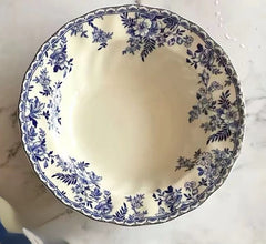 Vintage Blue and White Ceramic Plate, Soup Bowl & Coffee Cup (Sold Individually)