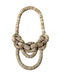 Handmade upcycled necklace from recycled book pages