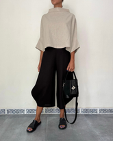 wide-leg linen trousers