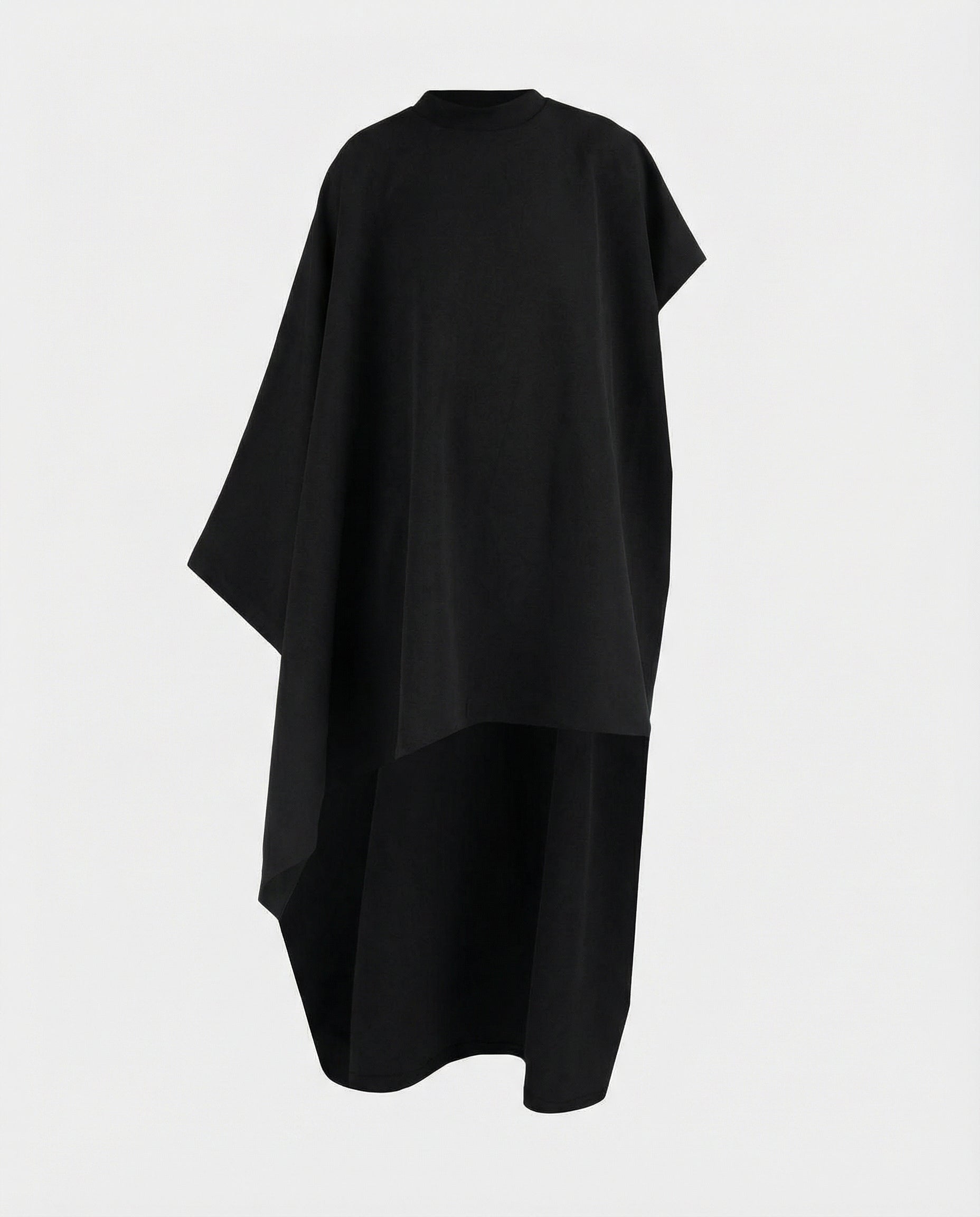 Structured draped black cape
