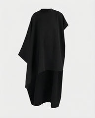 Structured draped black cape