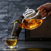 clear borosilicate glass teapot modern tea set