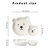 cartoon animal dinner plate white ceramic