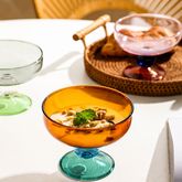 clear glass ice cream cup aesthetic tableware