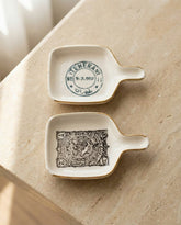 Gold rim Persian inspired small trinket dish