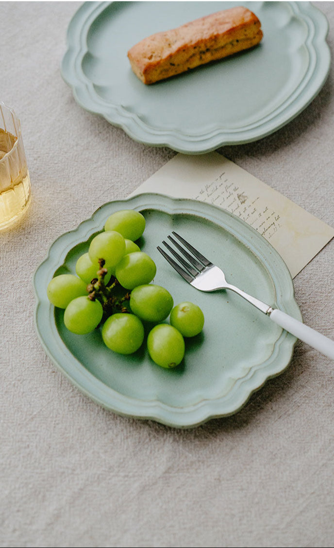 Creative solid color ceramic tableware set