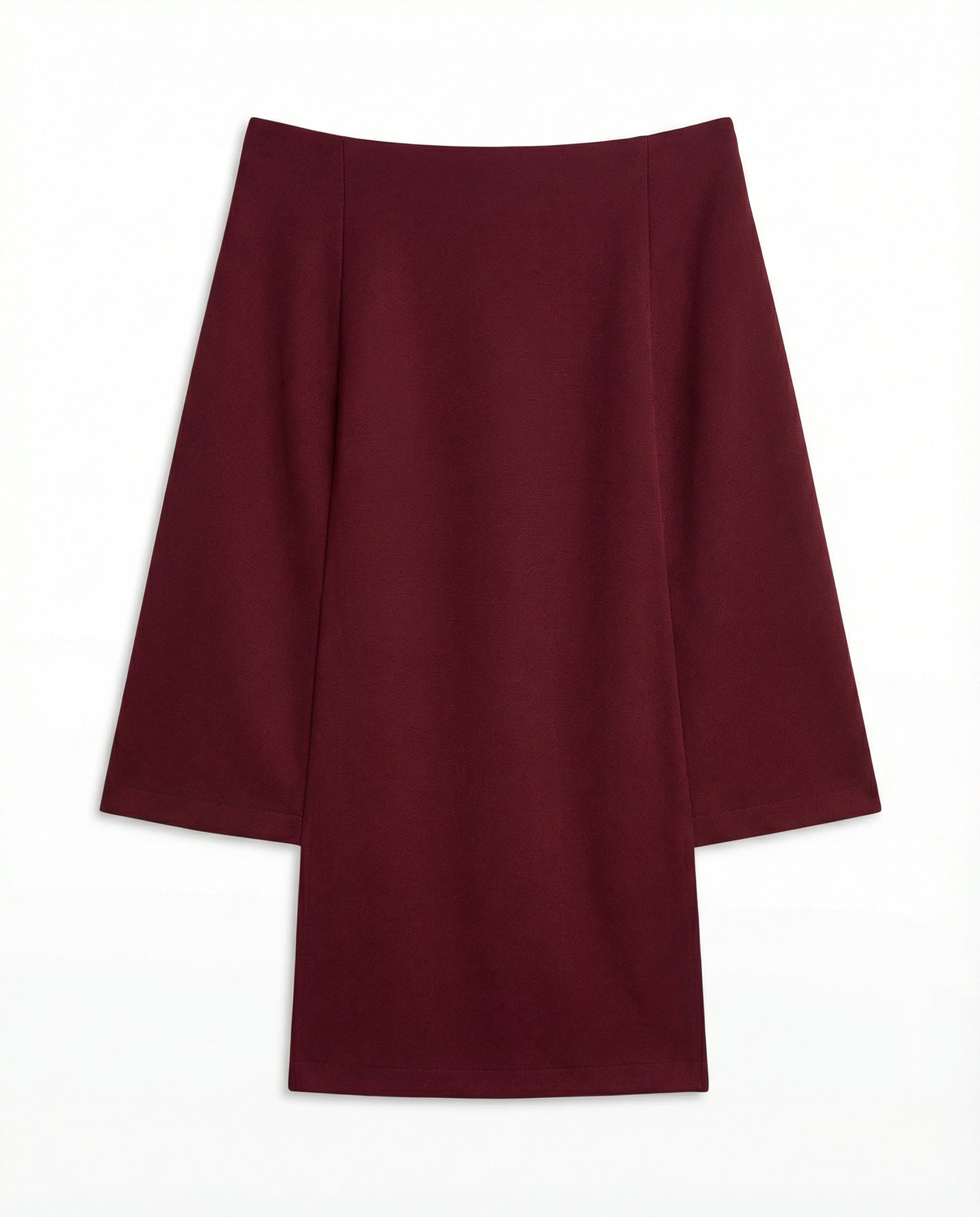 minimalist tailored midi skirt