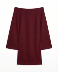 minimalist tailored midi skirt