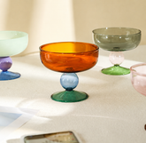 high foot glass yogurt dessert bowl elegant design