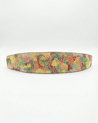 handmade beaded belt with colourful mosaic pattern