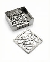 Calligraphy Silver Coaster(Set of 6)