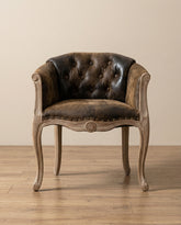 Louvre Antique Solid Wood Tufted Armchair