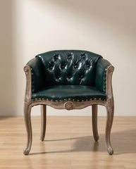 Louvre Antique Solid Wood Tufted Armchair