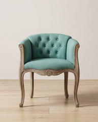 Louvre Antique Solid Wood Tufted Armchair