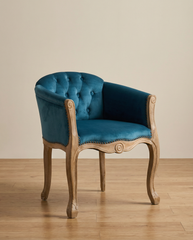 Louvre Antique Solid Wood Tufted Armchair