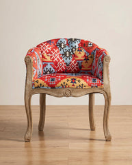 Louvre Antique Solid Wood Tufted Armchair