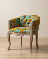 Louvre Antique Solid Wood Tufted Armchair