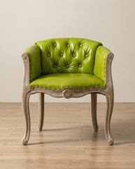 Louvre Antique Solid Wood Tufted Armchair