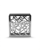 Contemporary square silver napkin holder
